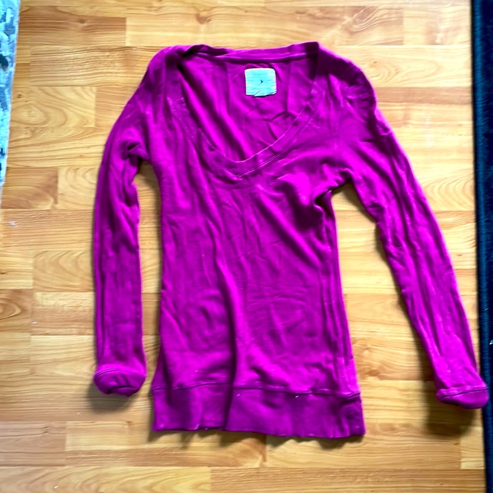 Forever 21 Violet Long-Sleeve VNeck (XS)
